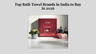 Top Bath Towel Brands in India to Buy in 2026