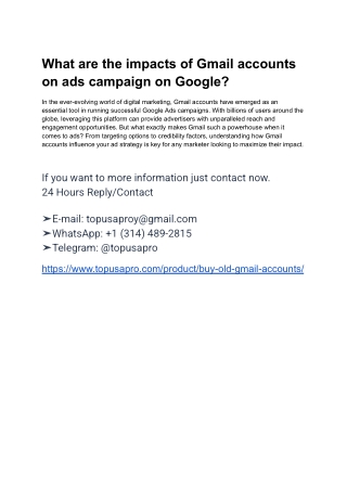 Why Gmail accounts are essential for a successful Google Ads campaign