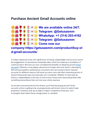 10 Steps To Buy Old Gmail Accounts In Bulk ( PVA , Aged