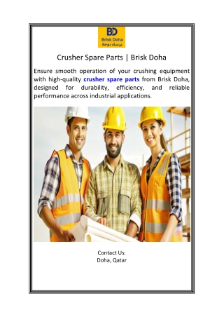 Crusher Spare Parts  Brisk Doha