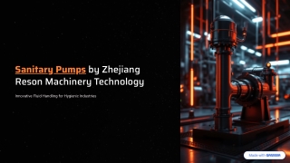 Sanitary Pumps – Clean, Safe, and Built for Precision Flow