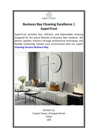 Business Bay Cleaning Excellence  SuperTrust