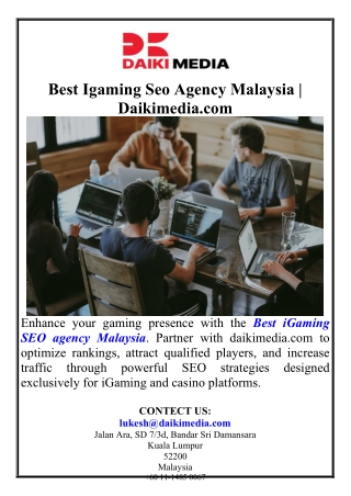 Best Igaming Seo Agency Malaysia  Daikimedia.com