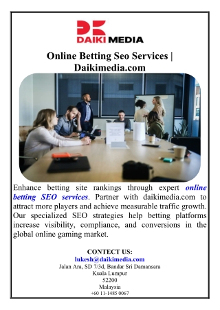 Online Betting Seo Services Daikimedia.com