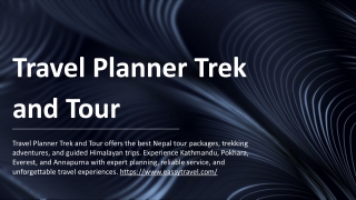 Best Nepal Tour Packages - Travel Planner Trek and Tour