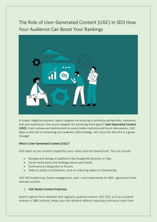 The Role of User-Generated Content (UGC) In SEO How Your Audience Can Boost Your Rankings