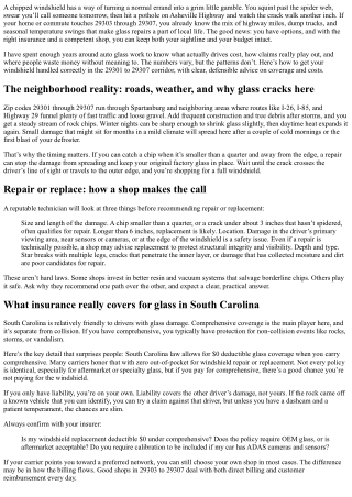 29303 to 29307 Windshield Replacement: Coverage and Costs