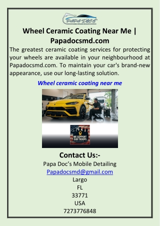 Wheel Ceramic Coating Near Me Papadocsmd.com
