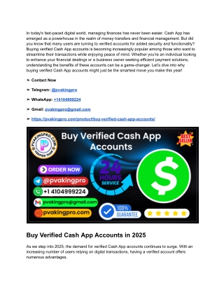 Where to Safely Buy Verified Cash App Account Online in 2025