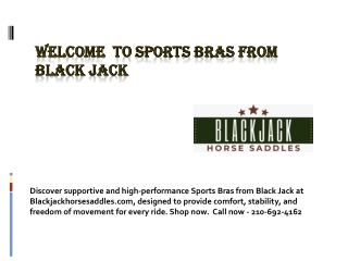 Sports Bras from Black Jack