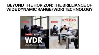Beyond the Horizon The Brilliance of Wide Dynamic Range (WDR) Technology
