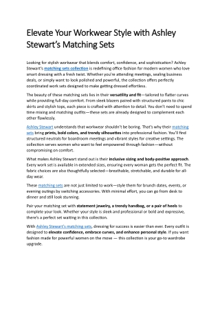 Elevate Your Workwear Style with Ashley Stewart