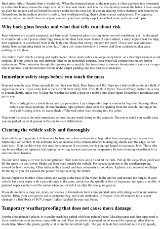 Back Glass Replacement Greensboro NC: How to Handle Shattered Glass Safely