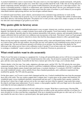 Remote Areas: Getting a Reliable Mobile Auto Glass Quote