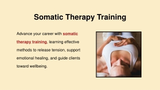 Somatic Therapy Training