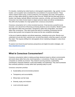 Conscious Consumerism_ Marketing to Values, Not Demographics
