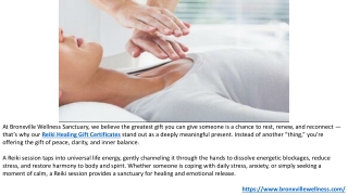 Gift of Wellness: Massage Gift Certificates at Bronxville Wellness Sanctuary.PPT