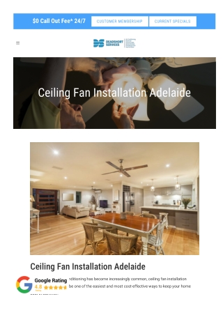 Ceiling Fan Installation Adelaide