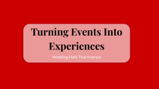 Turning Events Into Experiences