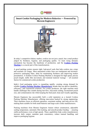 Cookies Packing Machine