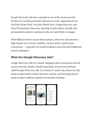 Google discovery ADS