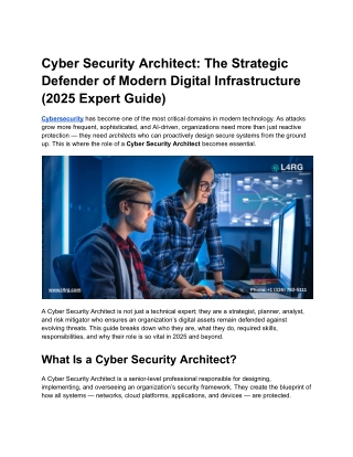 Cyber Security Architect Guide 2025: Role, Skills, Salary & Future Growth