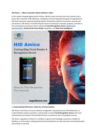 HID Amico — Where Innovation Meets Identity in Qatar