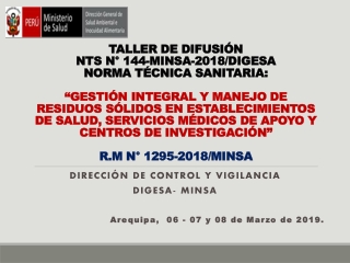 “GESTIÓN INTEGRAL Y MANEJO DE  RESIDUOS SÓLIDOS EN ESTABLECIMIENTOS  DE SALUD, S