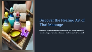 Thai massage