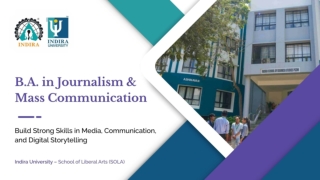 B.A. Journalism & Mass Communication Course Details & Specializations