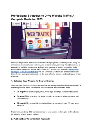Professional strategies to drive website traffic (1)