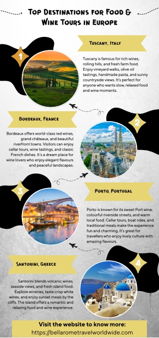 Top Destinations for Food & Wine Tours in Europe