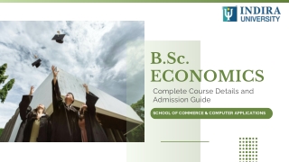 B.Sc. Economics Admission | Eligibility & Course Details at Indira University