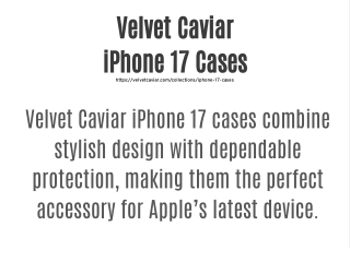 Velvet Caviar iPhone 17 Cases