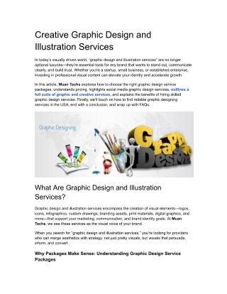 Graphic Design and Illustration