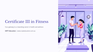 Cert 3 in Fitness – SRPT Education