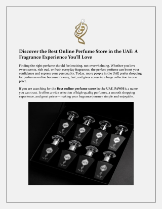 Best Online Perfume Store UAE Contact & Info Guide