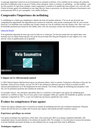 Pourquoi le choix d'une agence de netlinking est crucial pour votre entreprise ?