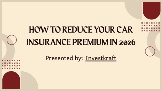 How to Reduce Your Car Insurance Premium in 2026