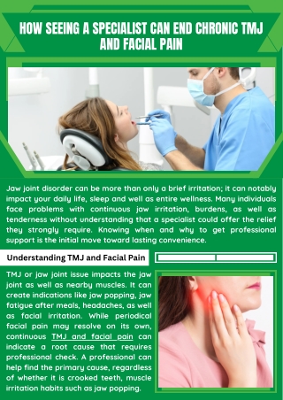 Jaw Pain TMJ Facial Solutions