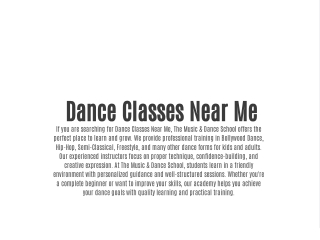 Dance Classes Near Me