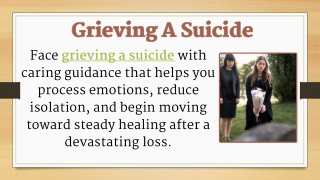 Grieving A Suicide