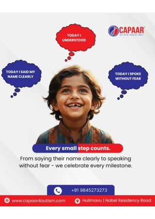 Every small step counts _Capaar _ Best Autism Treatment in Bangalore