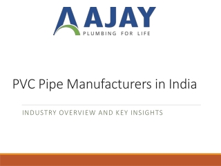 PVC Pipe Manufacturers in India
