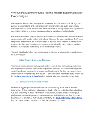 Why Online Matrimony Sites Are the Modern Matchmakers for Every Religion (1)