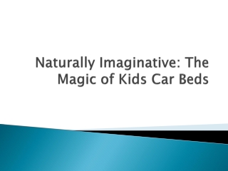 Naturally Imaginative with Kids Car Bed