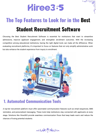 The Top Features to Look for in the Best Student Recruitment Software