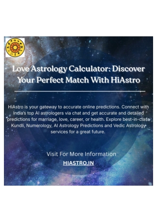 Love Astrology Calculator: Discover Your Perfect Match with HiAstro