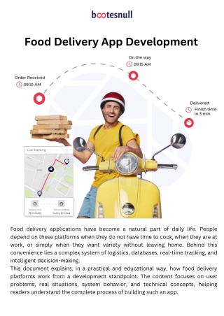 Food Delivery App Development: From User Request to Final Delivery