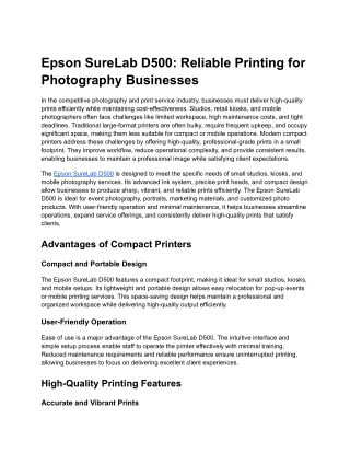 Epson SureLab D500